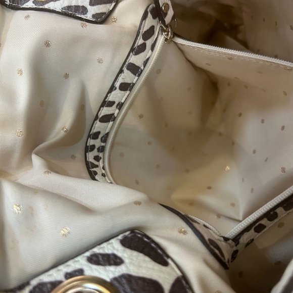 Kate Spade Animal Print Shoulder Bag Brown and Ivory - Picture 14 of 14
